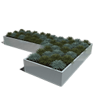 L-Form Pflanzgefäß
