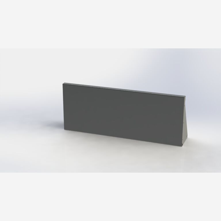 Stützwand aus pulverbeschichtetem Stahl gerade 1000mm (Höhe 400mm)
