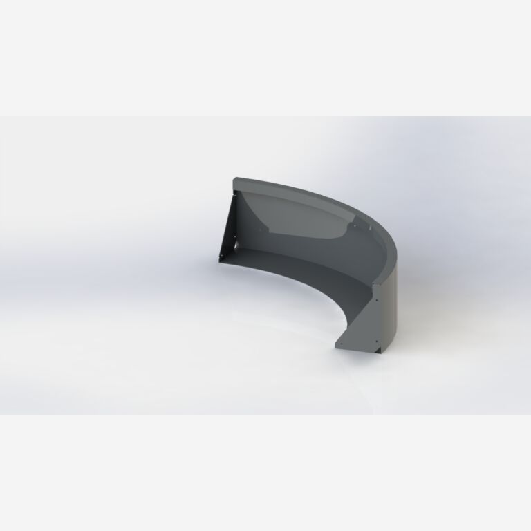 Stützwand aus pulverbeschichtetem Stahl Außenbogen 1000x1000mm (Höhe 300mm)