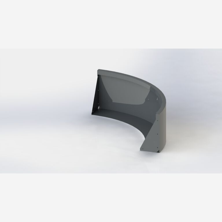 Stützwand aus pulverbeschichtetem Stahl Außenbogen 1000x1000mm (Höhe 400mm)