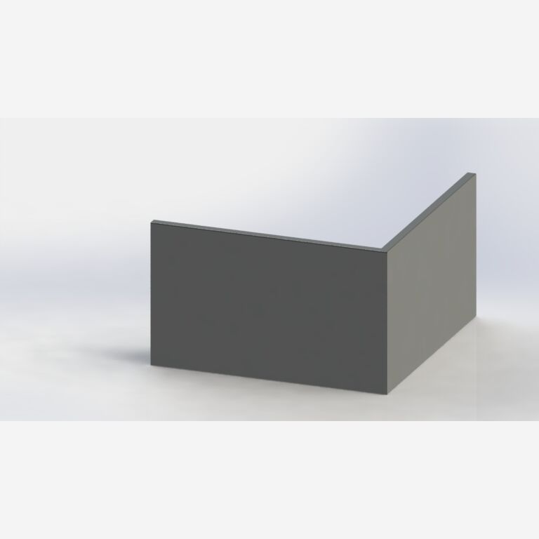 Außenecke der Stützwand aus pulverbeschichtetem Stahl 1000x1000mm (Höhe 600mm)