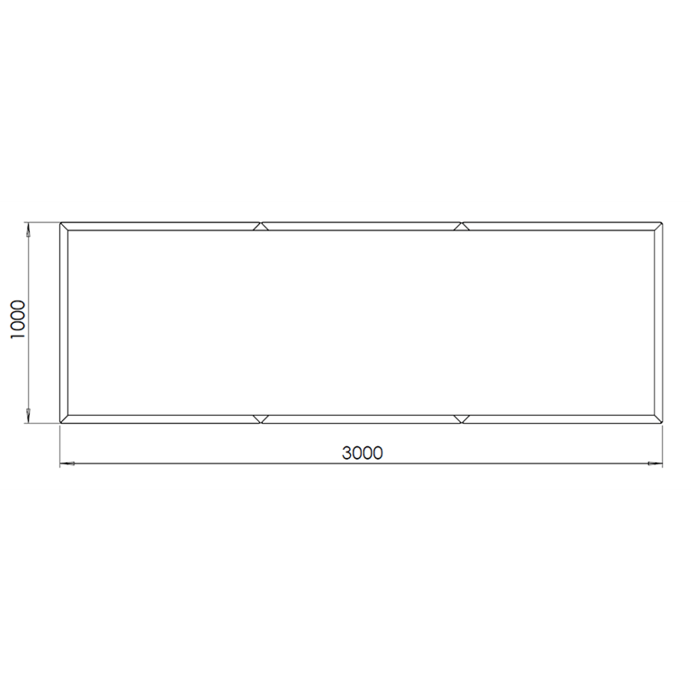 Hochbeet aus Cortenstahl Texas xxl 300 x 100 cm