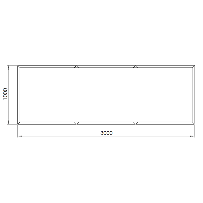 Pflanzgefäß aus Cortenstahl Texas xxl 300 x 100 cm