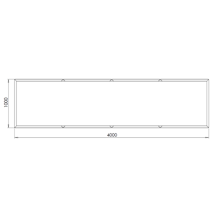 Hochbeet aus Cortenstahl Texas xxl 400 x 100 cm