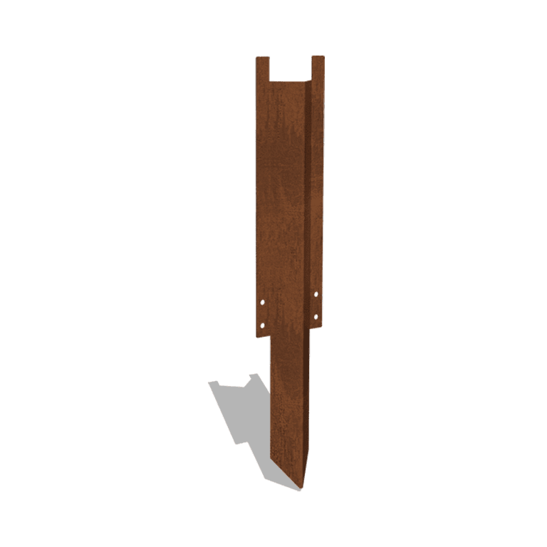 Erdspieß aus Cortenstahl Hoch 34 - 37,5 cm