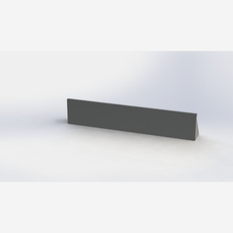 Stützwand aus pulverbeschichtetem Stahl gerade 1500mm (Höhe 300mm)