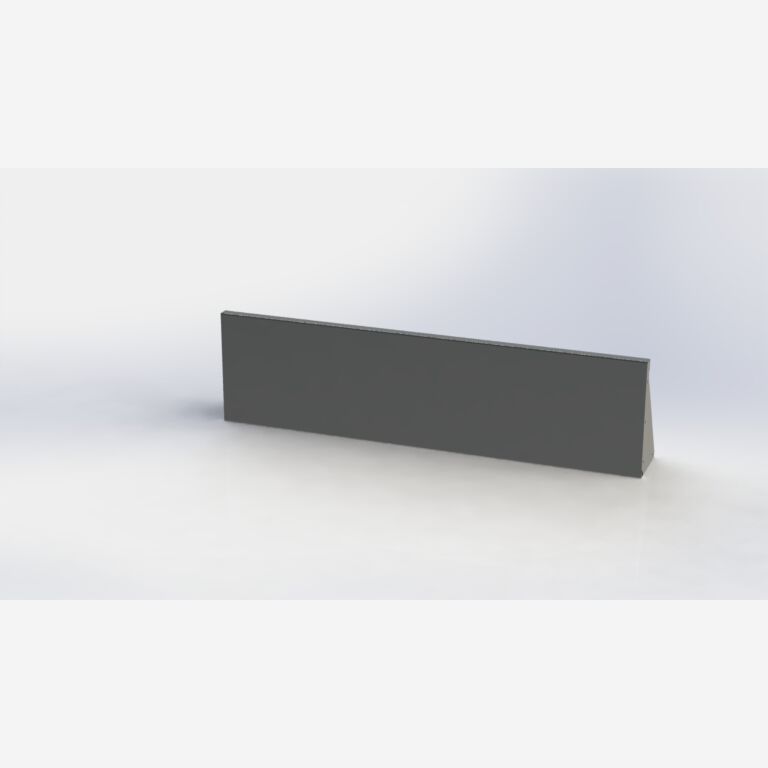 Stützwand aus pulverbeschichtetem Stahl gerade 1500mm (Höhe 400mm)