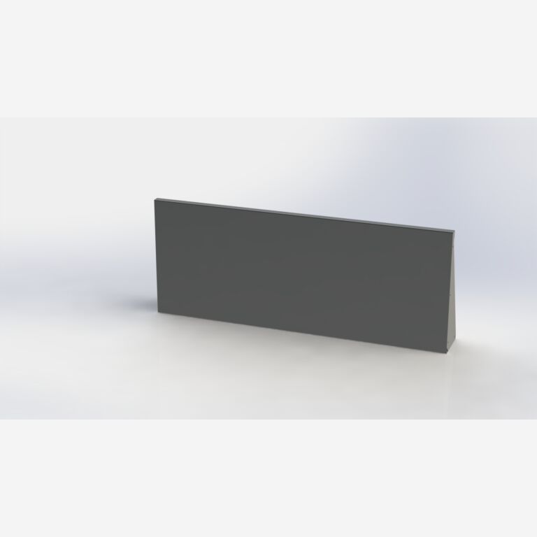 Stützwand aus pulverbeschichtetem Stahl gerade 1500mm (Höhe 600mm)
