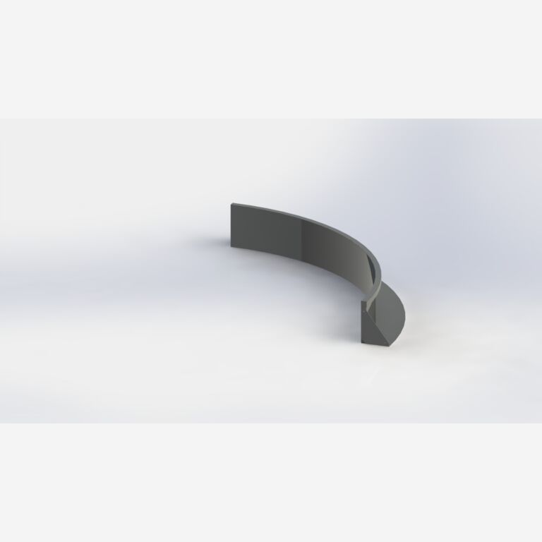 Innenbogen der Stützwand aus pulverbeschichtetem Stahl 1500x1500mm (Höhe 300mm)