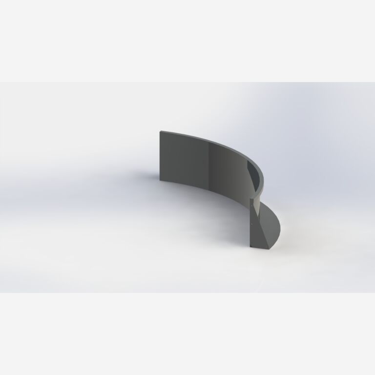 Innenbogen der Stützwand aus pulverbeschichtetem Stahl 1500x1500mm (Höhe 500mm)