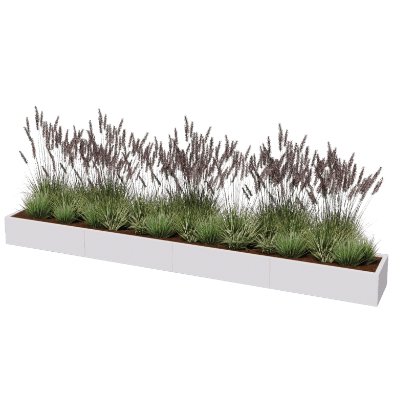 Hochbeet aus pulverbeschichtetem Stahl Texas xxl 400 x 50 cm