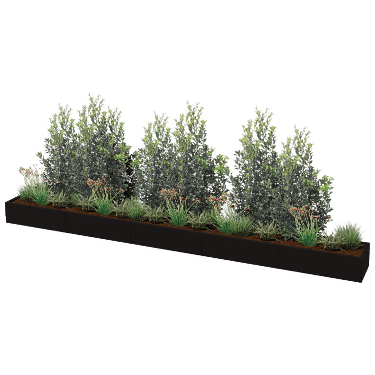 Hochbeet aus pulverbeschichtetem Stahl Texas xxl 500 x 50 cm