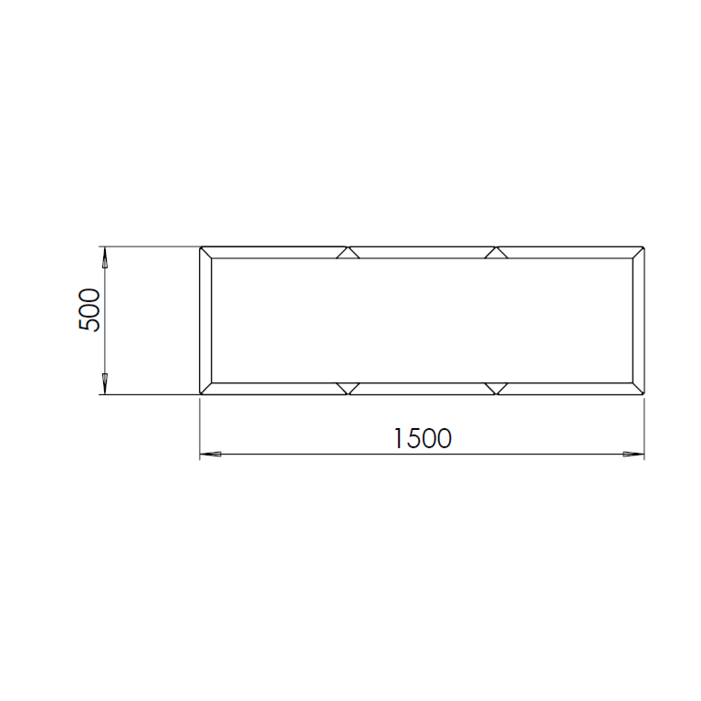 Pflanzgefäß aus pulverbeschichtetem Stahl Texas xxl 150 x 50 cm