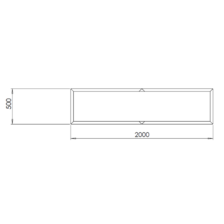 Pflanzgefäß aus pulverbeschichtetem Stahl Texas xxl 200 x 50 cm