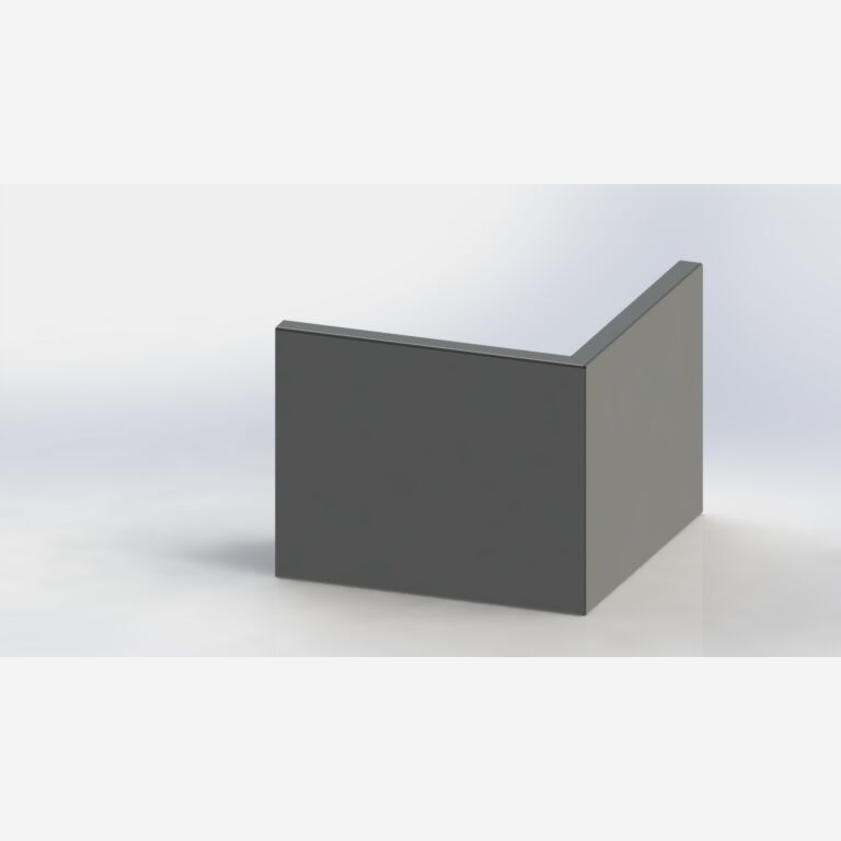 Außenecke der Stützwand aus pulverbeschichtetem Stahl 500x500mm (Höhe 400mm)