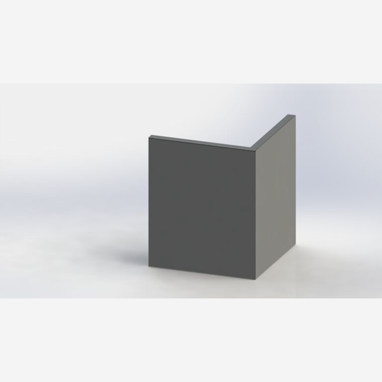 Außenecke der Stützwand aus pulverbeschichtetem Stahl 500x500mm (Höhe 600mm)
