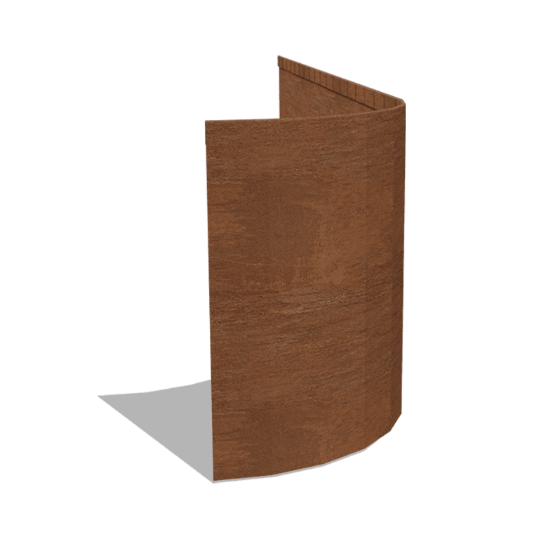 Beeteinfassung FLEX abgeflacht aus Cortenstahl 45 cm (Länge 150 cm)