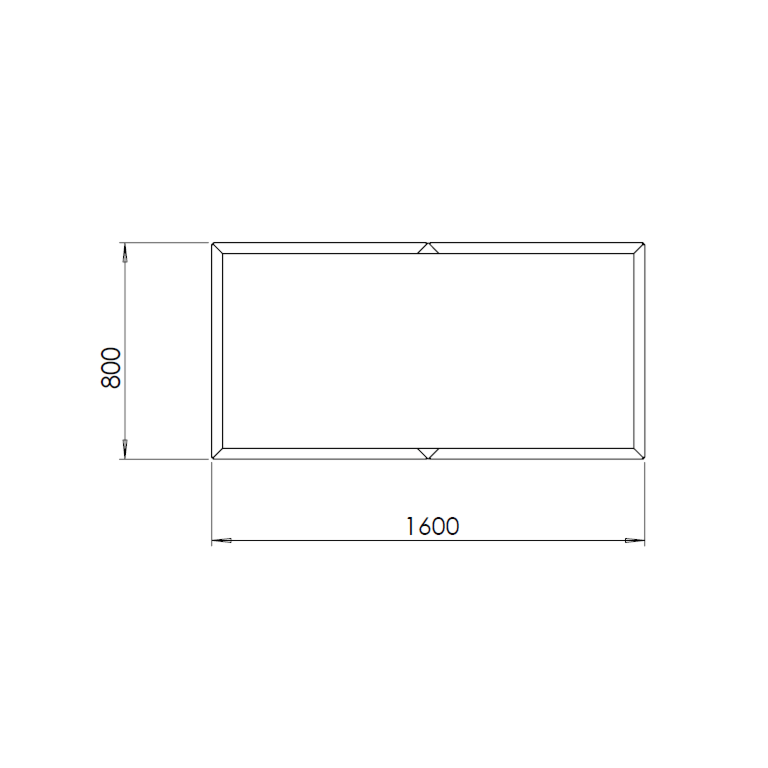 Pflanzgefäß aus pulverbeschichtetem Stahl Texas xxl 1600x800