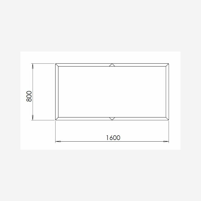 Pflanzgefäß aus verzinktem Stahl Texas xxl 1600x800