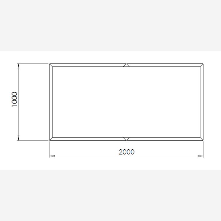 Pflanzgefäß aus pulverbeschichtetem Stahl Texas xxl 2000x1000