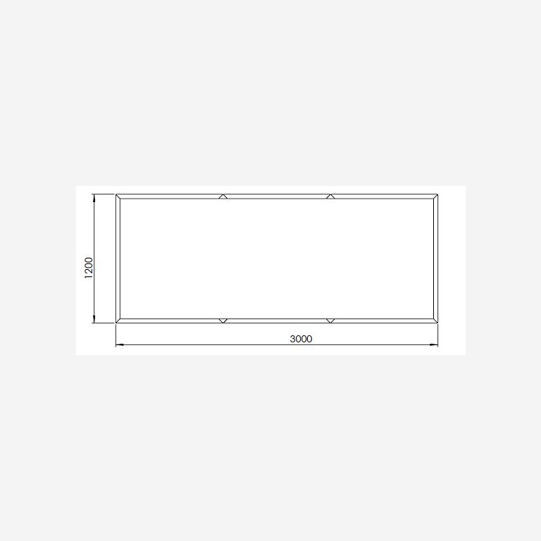 Pflanzgefäß aus pulverbeschichtetem Stahl Texas xxl 3000x1200