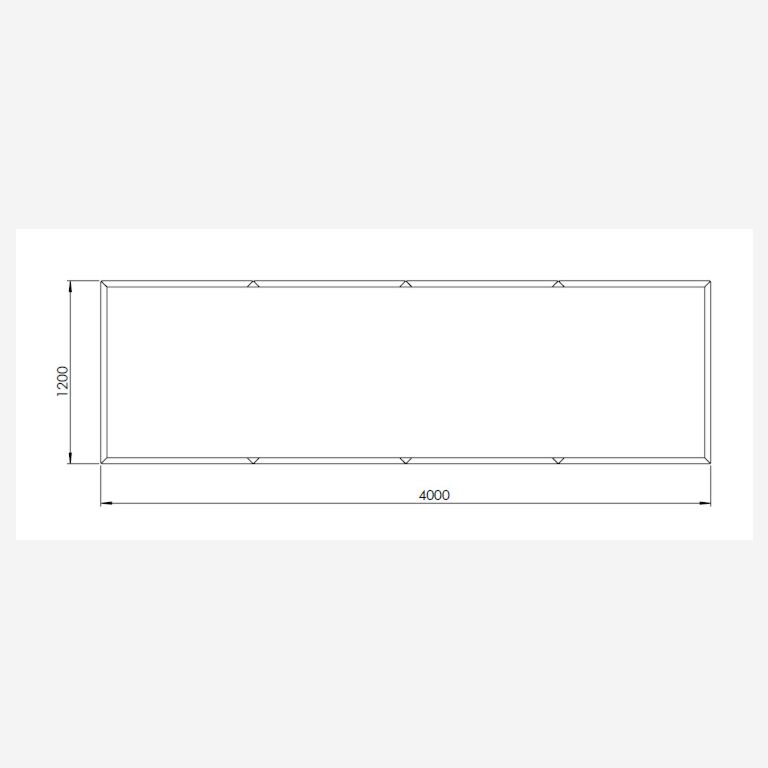 Pflanzgefäß aus pulverbeschichtetem Stahl Texas xxl 4000x1200