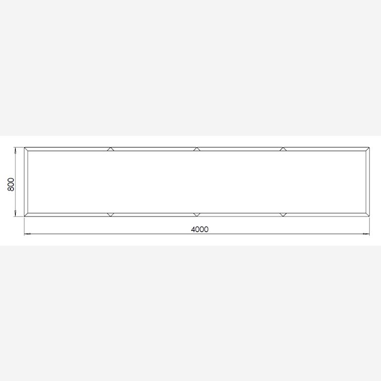 Pflanzgefäß aus pulverbeschichtetem Stahl Texas xxl 4000x800