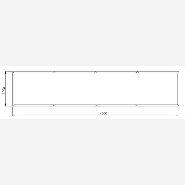 Pflanzgefäß aus pulverbeschichtetem Stahl Texas xxl 4800x1000