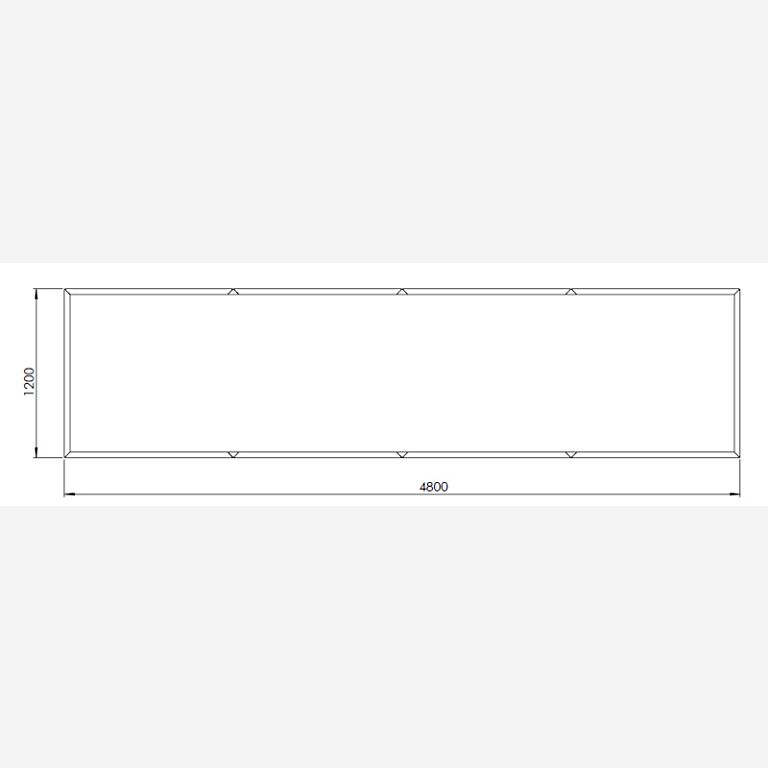 Pflanzgefäß aus pulverbeschichtetem Stahl Texas xxl 4800x1200