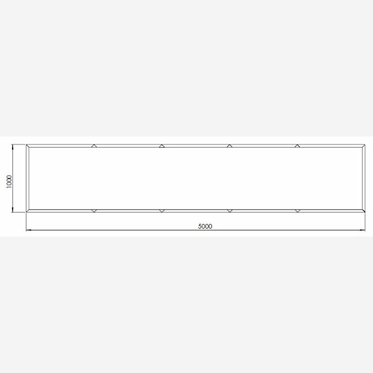 Pflanzgefäß aus pulverbeschichtetem Stahl Texas xxl 5000x1000