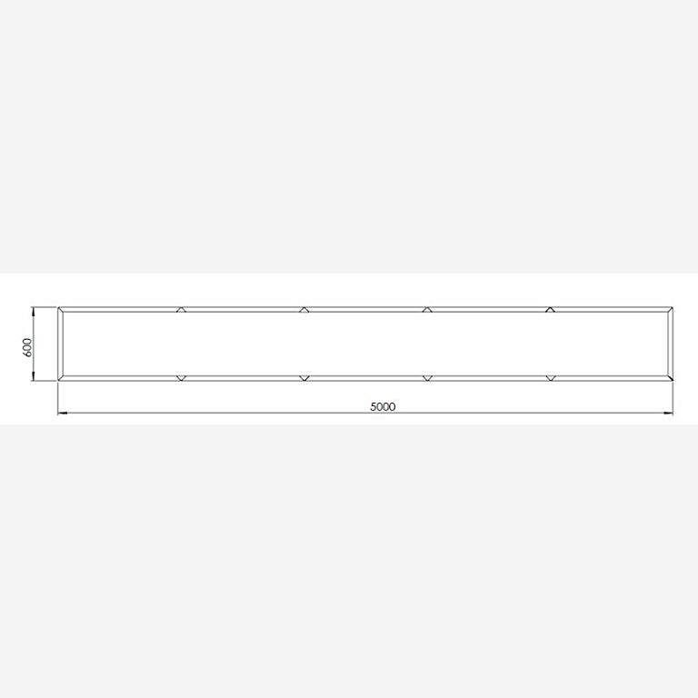 Pflanzgefäß aus pulverbeschichtetem Stahl Texas xxl 5000x600