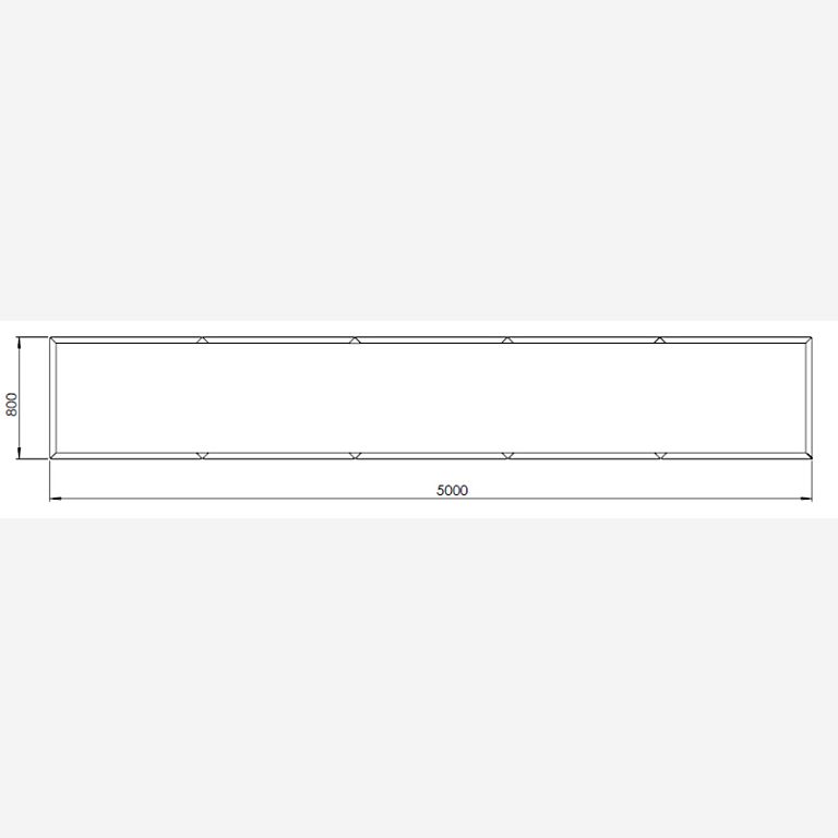 Pflanzgefäß aus pulverbeschichtetem Stahl Texas xxl 5000x800