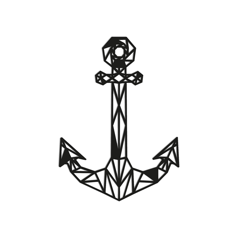 Wanddekoration aus Metall Anchor