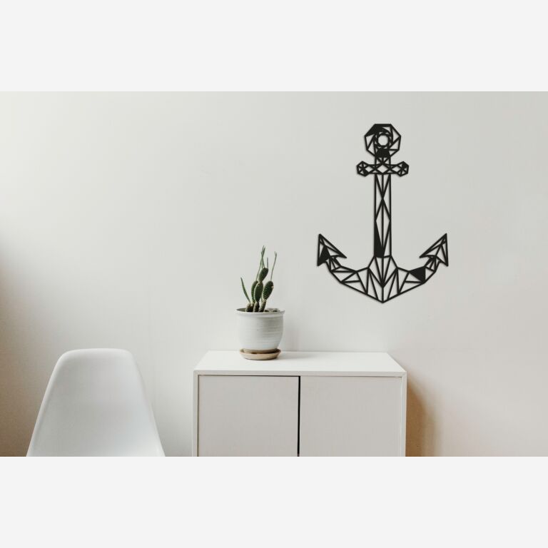 Wanddekoration aus Metall Anchor