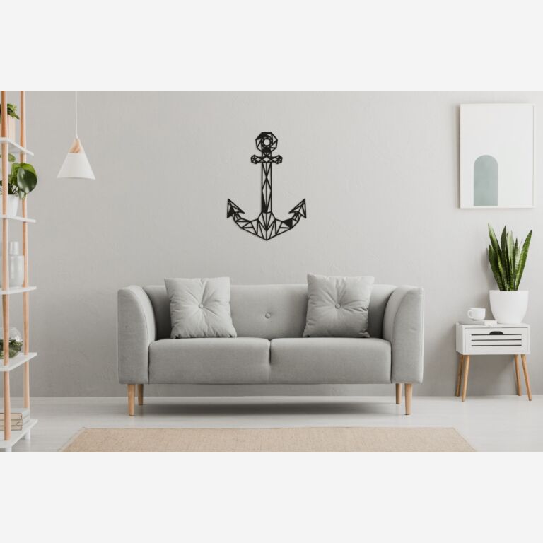 Wanddekoration aus Metall Anchor