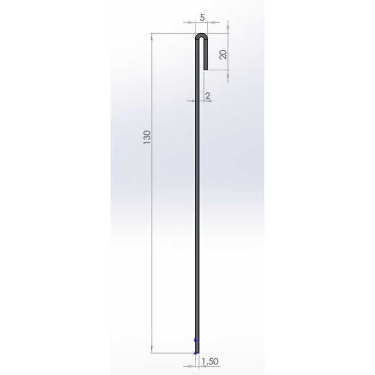 Einfassung abgeflacht aus Cortenstahl 13 cm (Länge 240 cm)