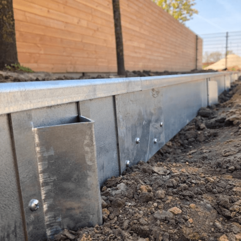 Einfassung abgeflacht aus Cortenstahl 130mm kompletter Satz pro 15 meter