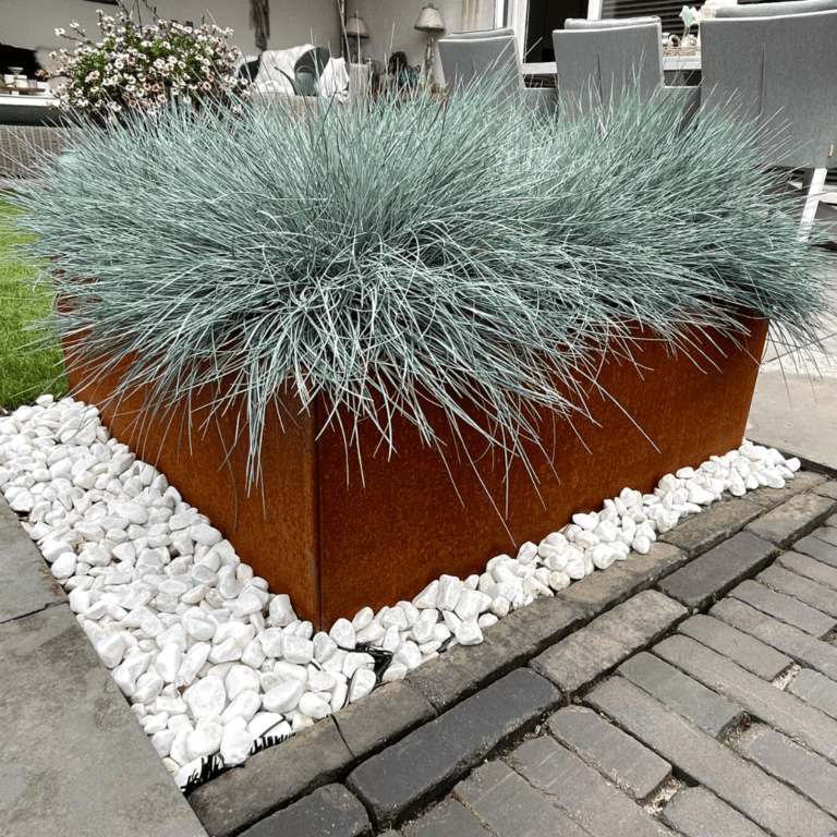 Pflanzgefäß aus Cortenstahl Miami 800x800