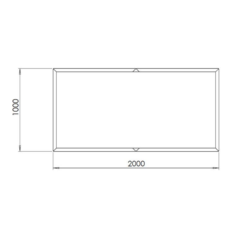 Pflanzgefäß aus pulverbeschichtetem Stahl Texas xxl 200 x 100 cm