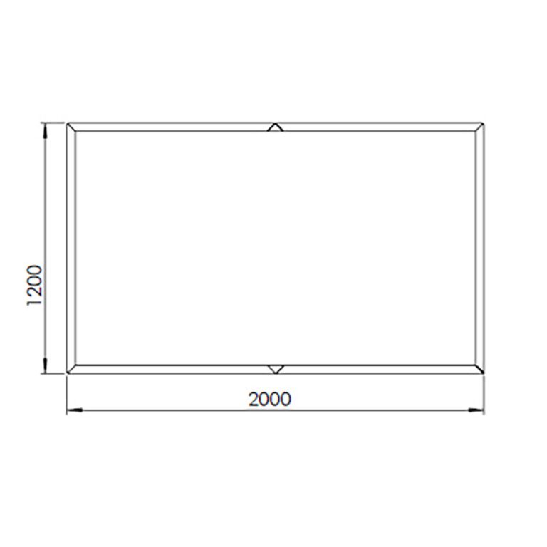 Hochbeet aus pulverbeschichtetem Stahl Texas xxl 200 x 120 cm