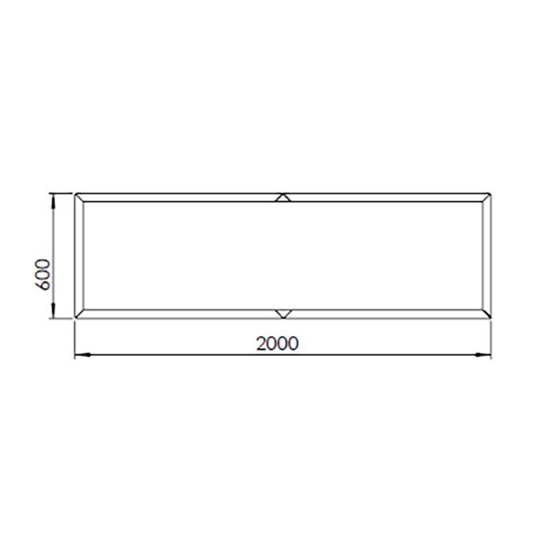 Pflanzgefäß aus pulverbeschichtetem Stahl Texas xxl 200 x 60 cm