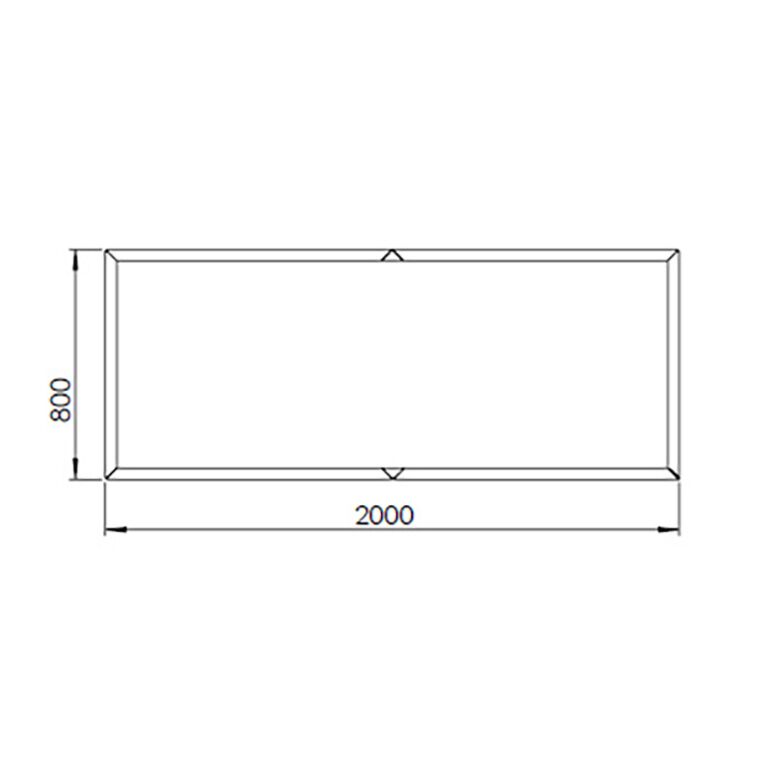 Pflanzgefäß aus pulverbeschichtetem Stahl Texas xxl 200 x 80 cm