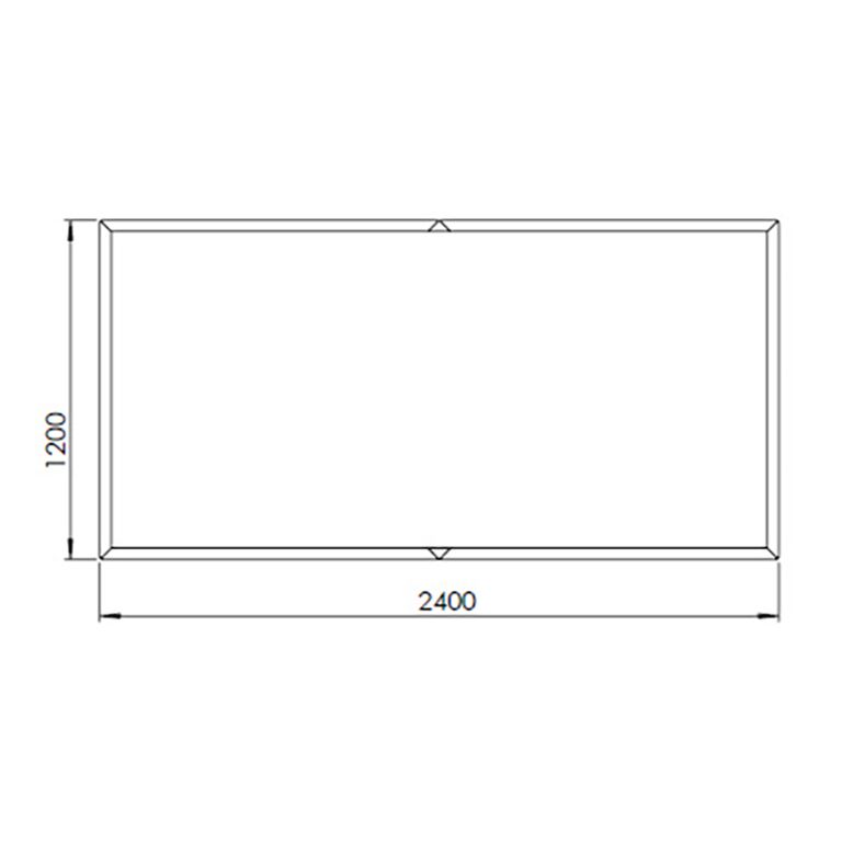 Pflanzgefäß aus pulverbeschichtetem Stahl Texas xxl 240 x 120 cm