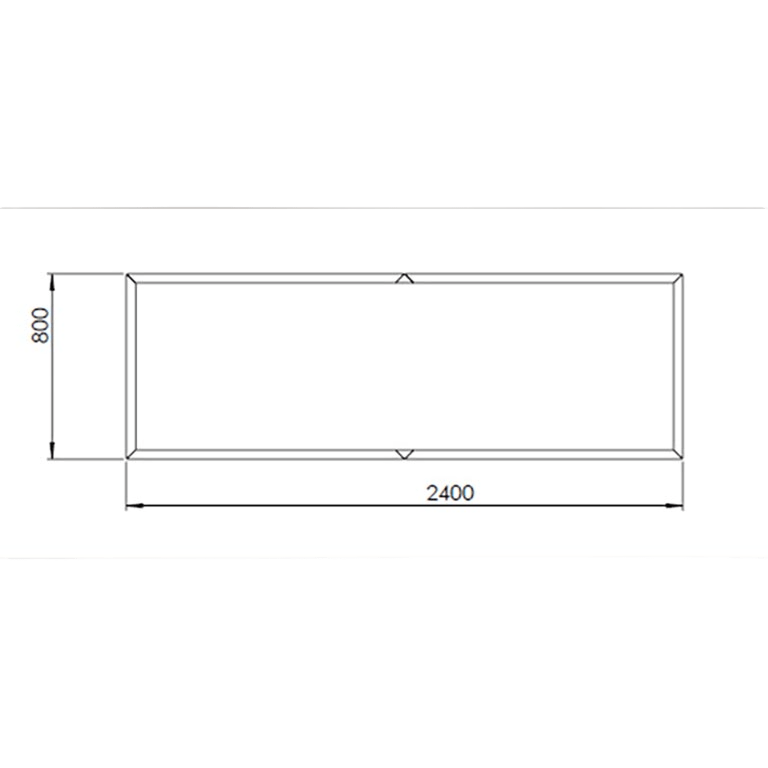 Hochbeet aus pulverbeschichtetem Stahl Texas xxl 240 x 80 cm