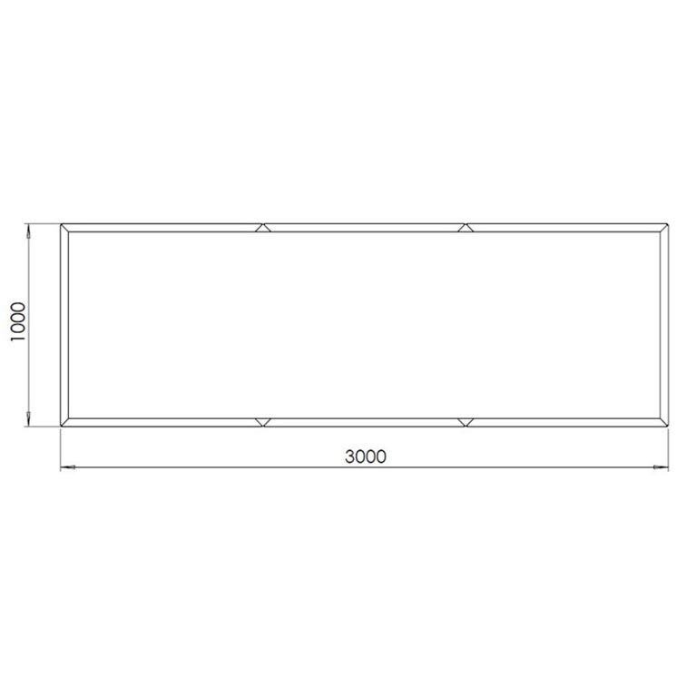 Hochbeet aus pulverbeschichtetem Stahl Texas xxl 300 x 100 cm