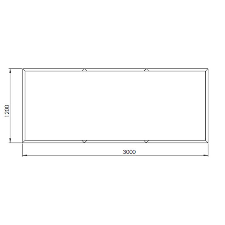 Pflanzgefäß aus Cortenstahl Texas xxl 300 x 120 cm