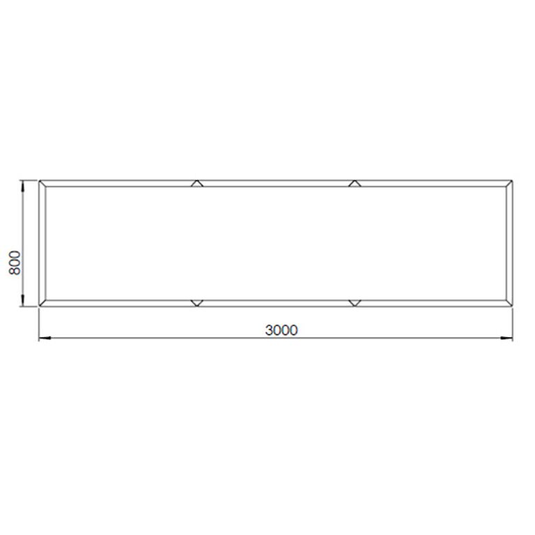 Pflanzgefäß aus pulverbeschichtetem Stahl Texas xxl 300 x 80 cm