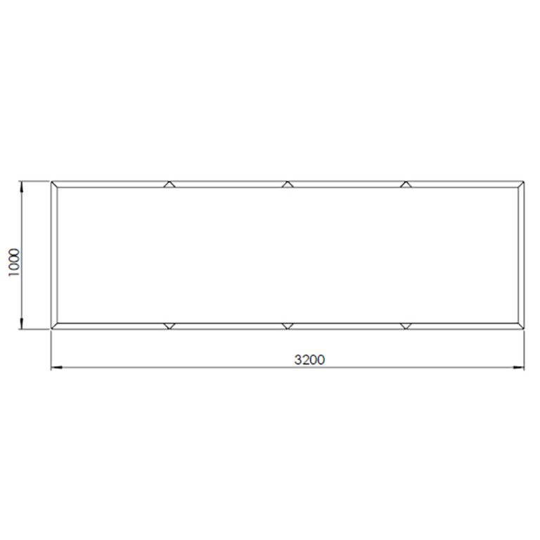 Hochbeet aus pulverbeschichtetem Stahl Texas xxl 320 x 120 cm