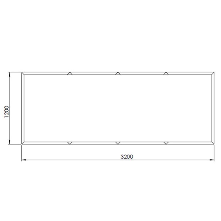 Pflanzgefäß aus Cortenstahl Texas xxl 320 x 120 cm