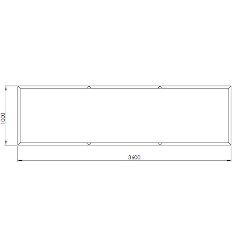 Pflanzgefäß aus pulverbeschichtetem Stahl Texas xxl 360 x 100 cm